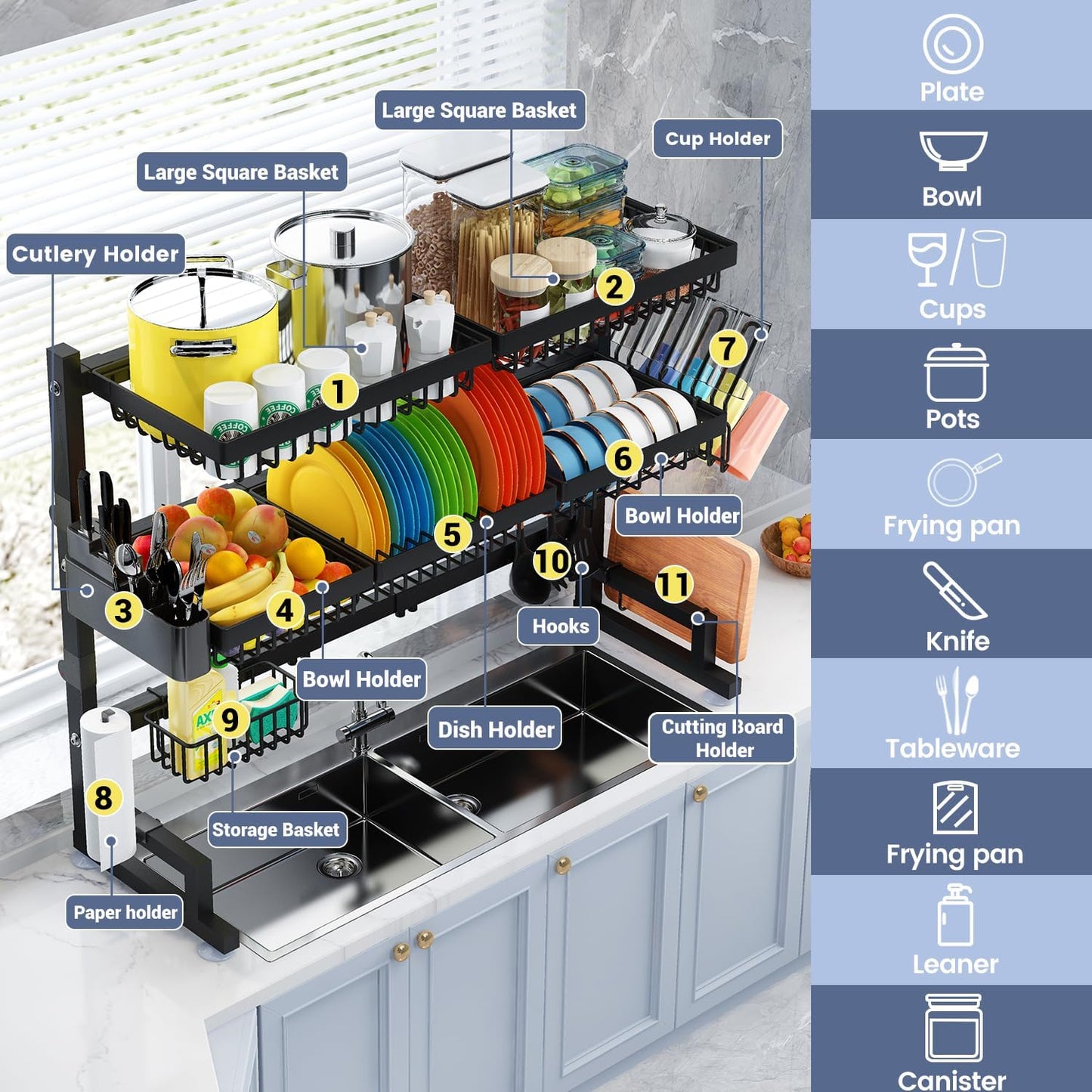 Over The Sink Dish Drying Rack