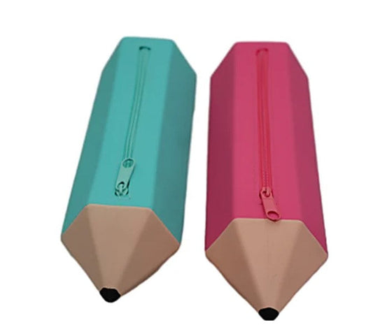 Pencil-Shaped Silicone Pencil Pouch